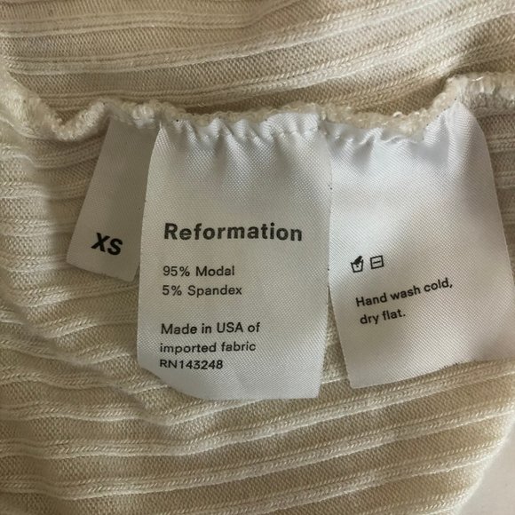 Reformation Cream Wrap Top - Picture 6 of 6